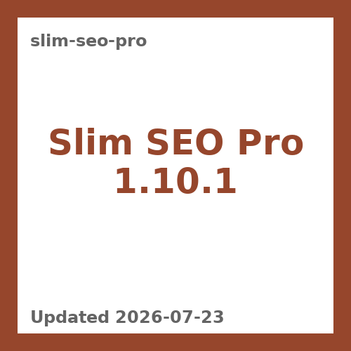 Slim SEO Pro 1.10.1