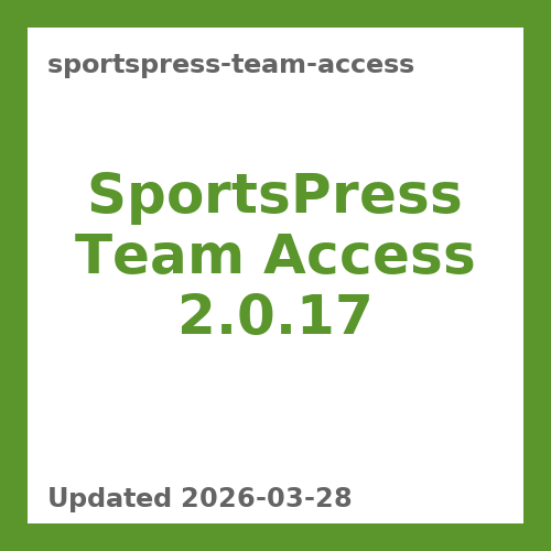 SportsPress Team Access 2.0.17