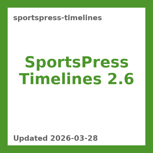 SportsPress Timelines 2.6