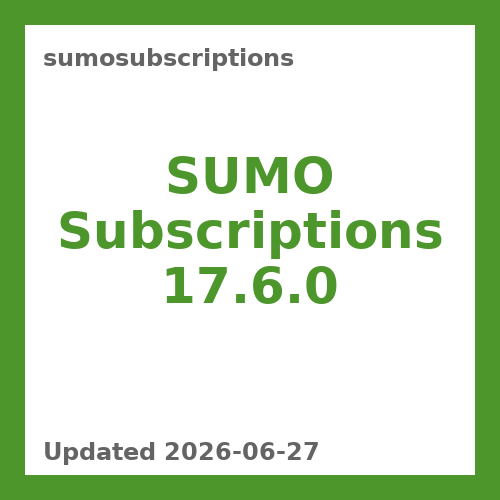 SUMO Subscriptions 17.6.0