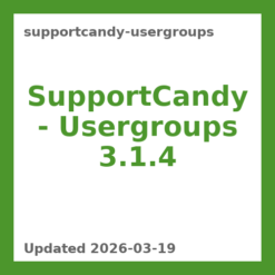 SupportCandy – Usergroups 3.1.4