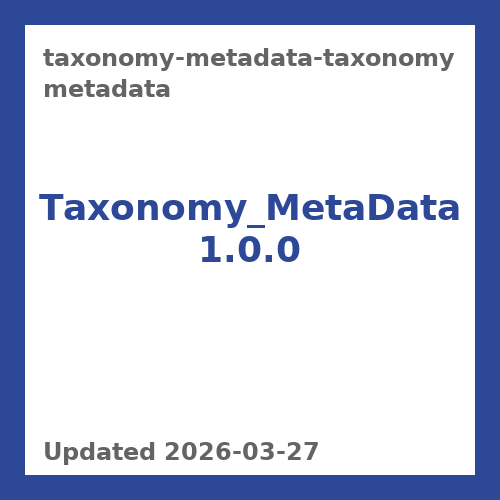 Taxonomy_MetaData 1.0.0