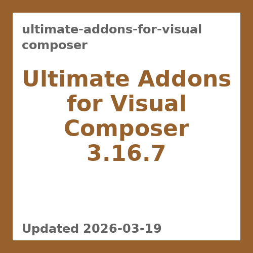 Ultimate Addons for Visual Composer 3.16.7