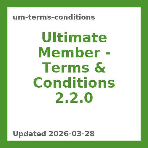 Ultimate Member – Terms & Conditions 2.2.0