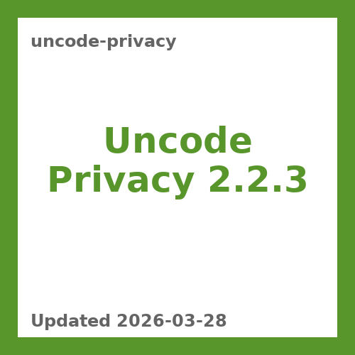 Uncode Privacy 2.2.3