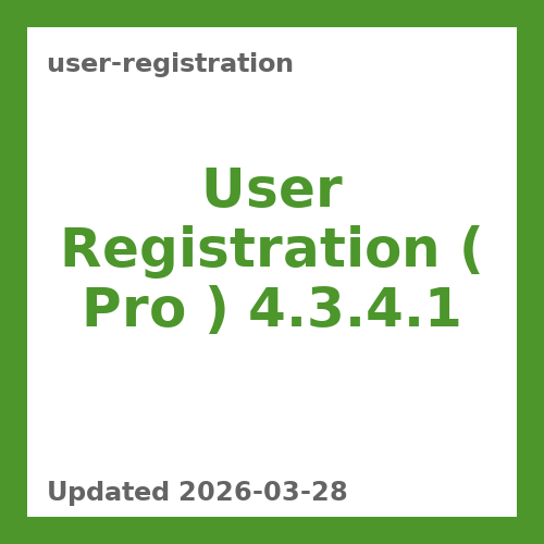 User Registration ( Pro ) 4.3.4.1
