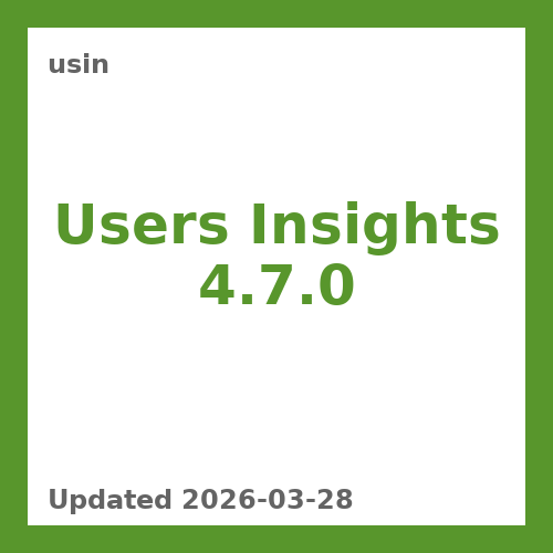 Users Insights 4.7.0