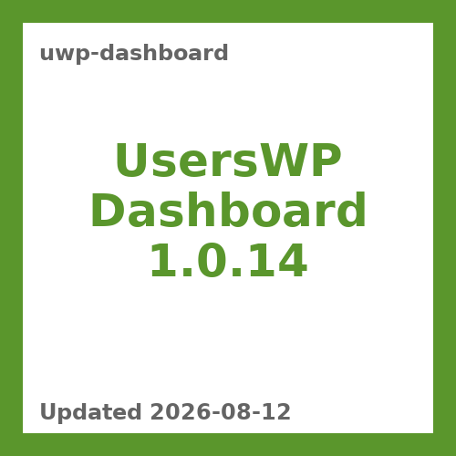 UsersWP Dashboard 1.0.14