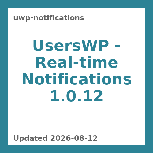 UsersWP - Real-time Notifications 1.0.12