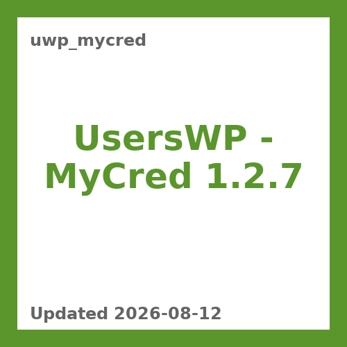 UsersWP - MyCred 1.2.7