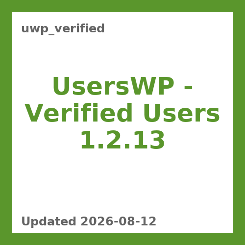UsersWP - Verified Users 1.2.13