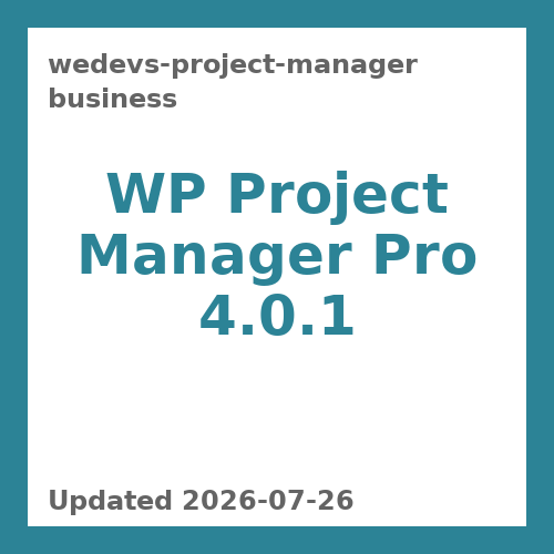 WP Project Manager Pro 4.0.1