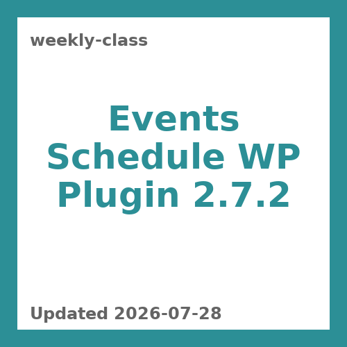 Events Schedule WP Plugin 2.7.2