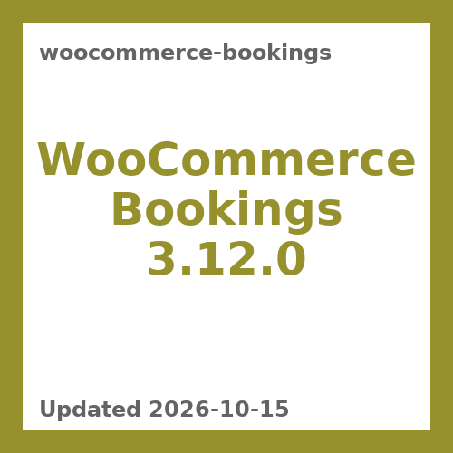 WooCommerce Bookings 3.12.0