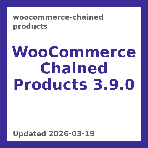 WooCommerce Chained Products 3.9.0