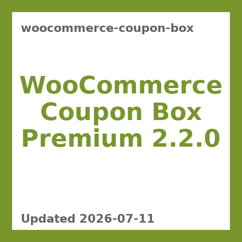 WooCommerce Coupon Box Premium 2.2.0