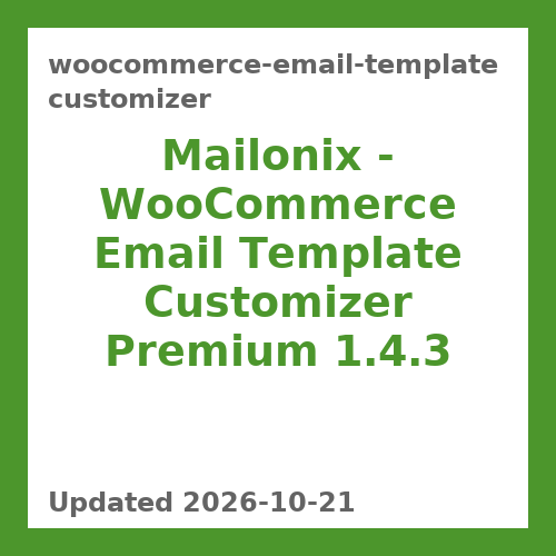WooCommerce Email Template Customizer Premium 1.4.3