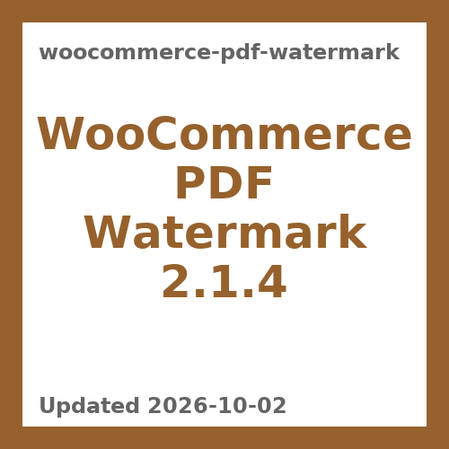 WooCommerce PDF Watermark 2.1.4
