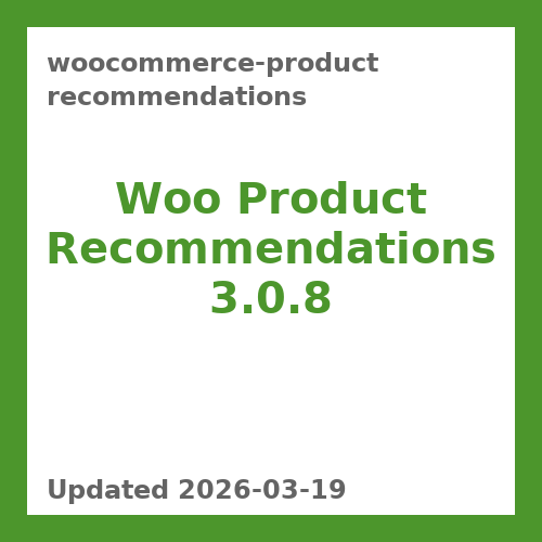 WooCommerce Product Recommendations 3.0.8