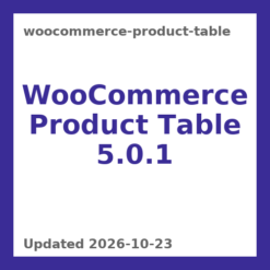 WooCommerce Product Table 5.0.1