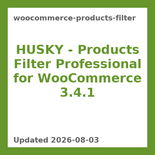 HUSKY - Products Filter Professional for WooCommerce 3.4.1