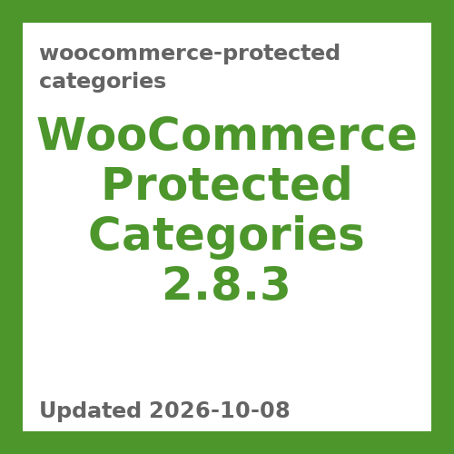 WooCommerce Protected Categories 2.8.3