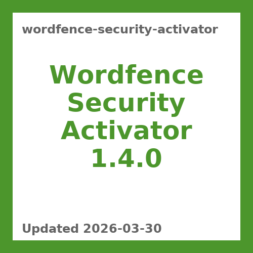 Wordfence Activator 1.4.0