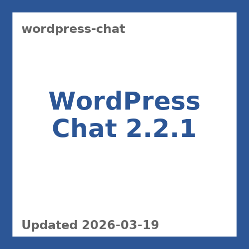 WordPress Chat 2.2.1