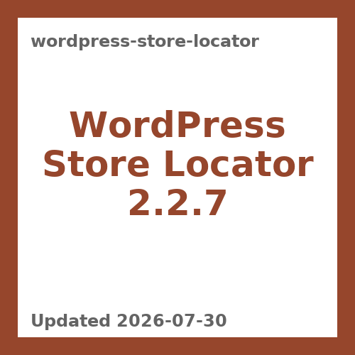 WordPress Store Locator 2.2.7