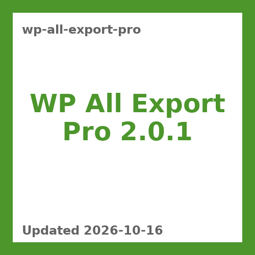 WP All Export Pro 2.0.1