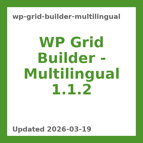 WP Grid Builder – Multilingual 1.1.2