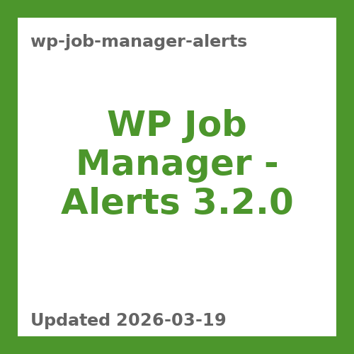 WP Job Manager – Alerts 3.2.0