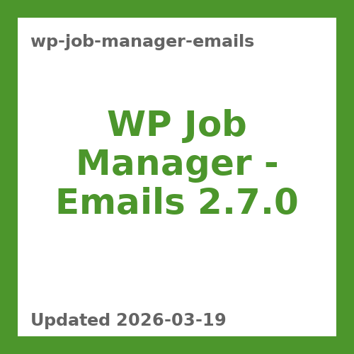 WP Job Manager – Emails 2.7.0
