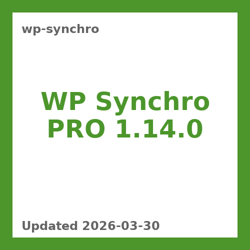 WP Synchro 1.14.0