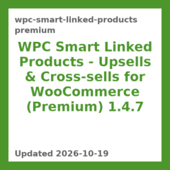 WPC Smart Linked Products - Upsells & Cross-sells for WooCommerce (Premium) 1.4.7