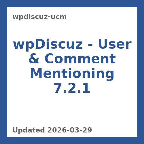 wpDiscuz - User & Comment Mentioning 7.2.1