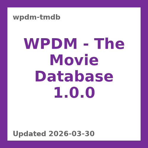WPDM - The Movie Database 1.0.0