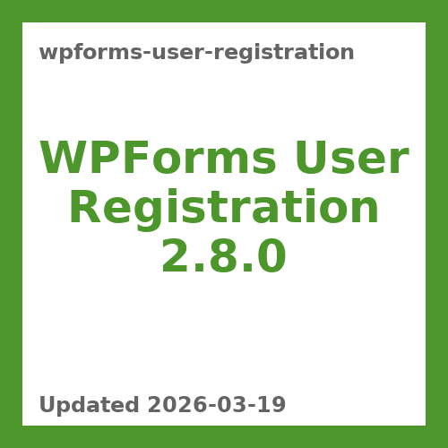 WPForms User Registration 2.8.0