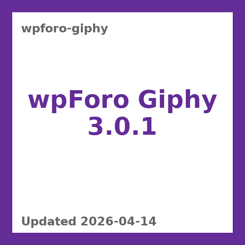 wpForo Giphy 3.0.1