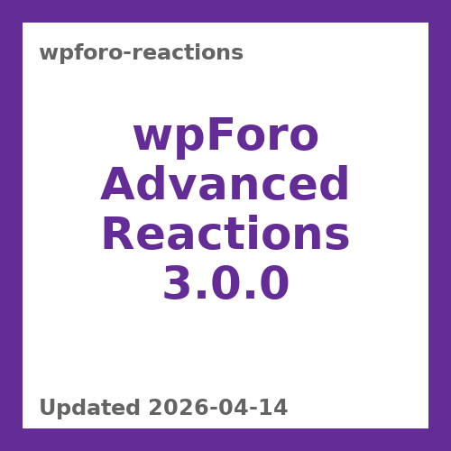 wpForo Advanced Reactions 3.0.0