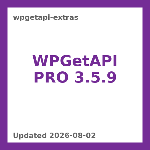 WPGetAPI PRO 3.5.9