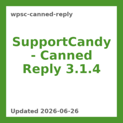 SupportCandy – Canned Reply 3.1.4