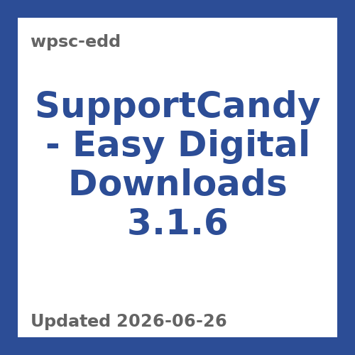SupportCandy - Easy Digital Downloads 3.1.6