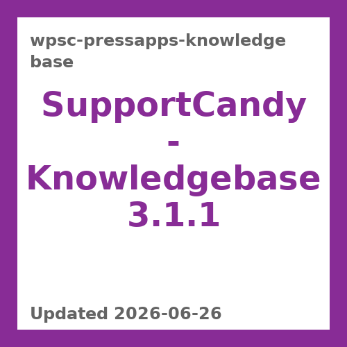 SupportCandy - Knowledgebase 3.1.1