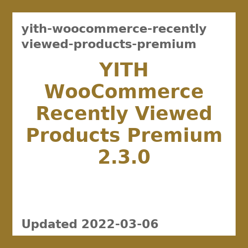 YITH WooCommerce Recently Viewed Products Premium 2.3.0