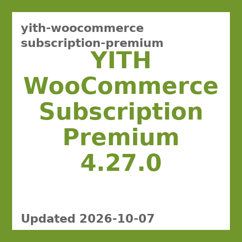 YITH WooCommerce Subscription Premium 4.27.0